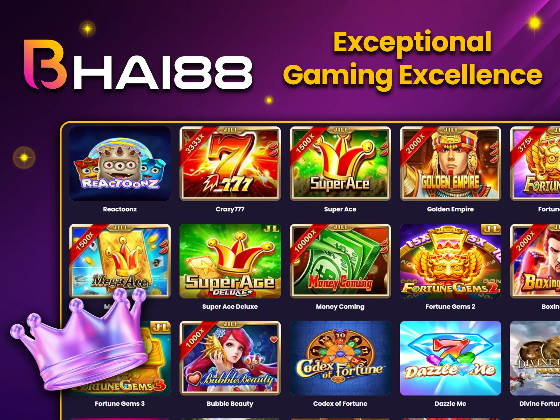 At Bhai88, we create an immersive experience with cutting-edge technology and a variety of games including sports, slots and live casino.