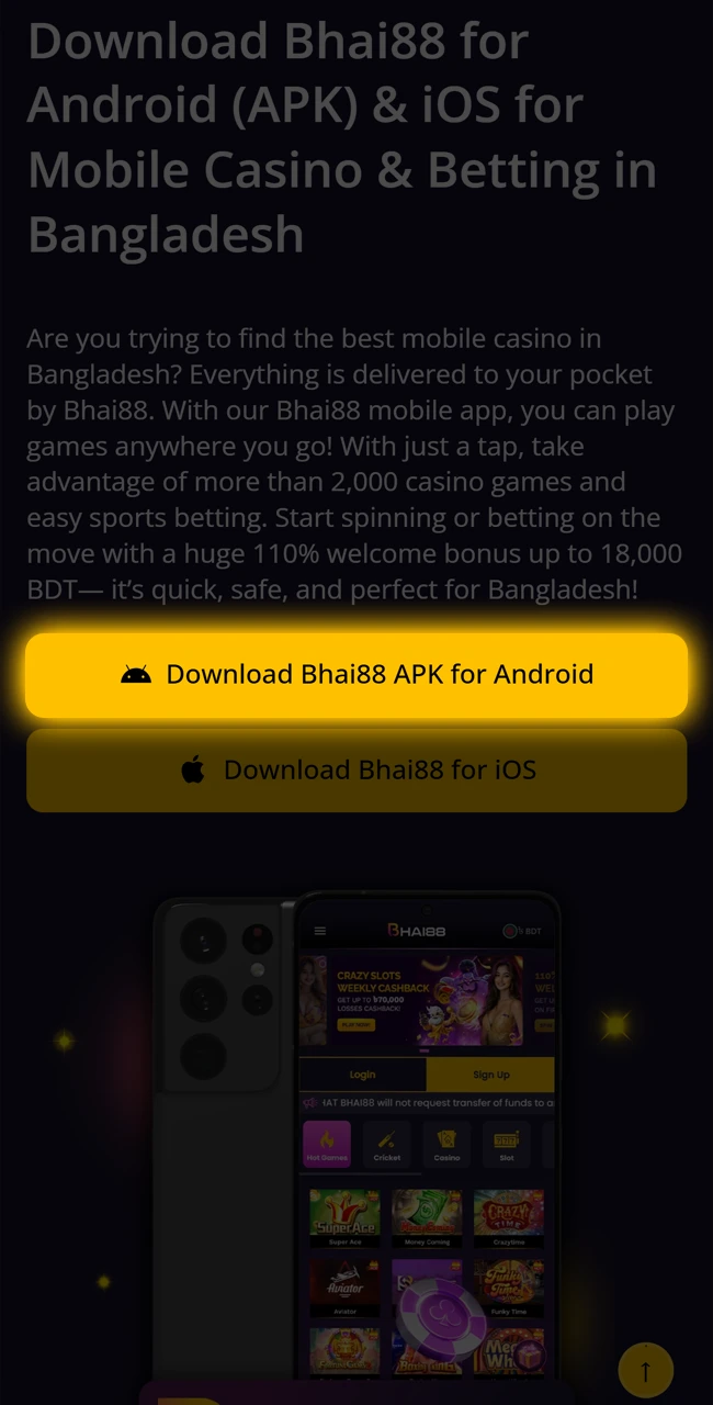 Find the Download Bhai88 APK button.