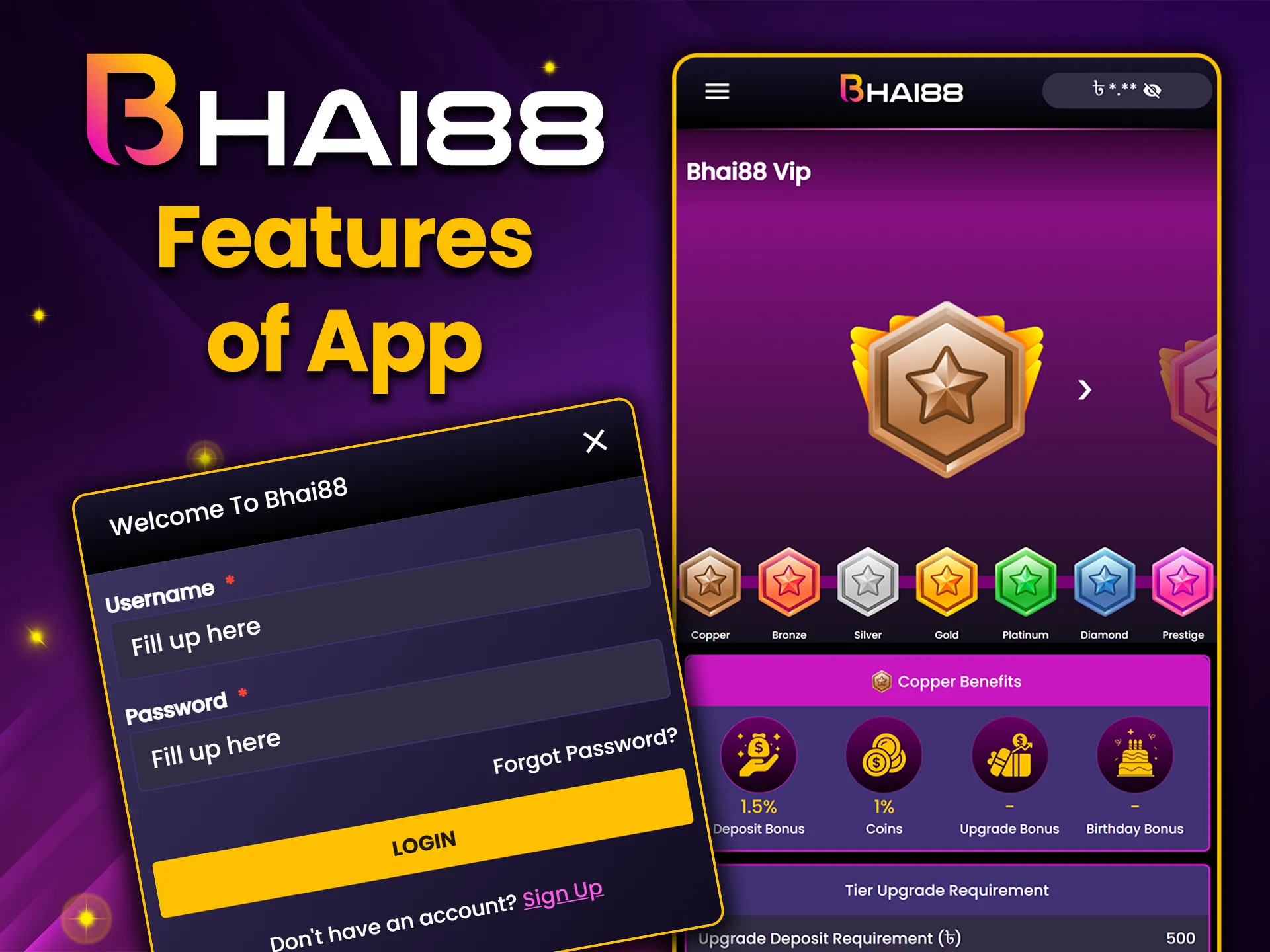 What features of the Bhai88 app are available to players.