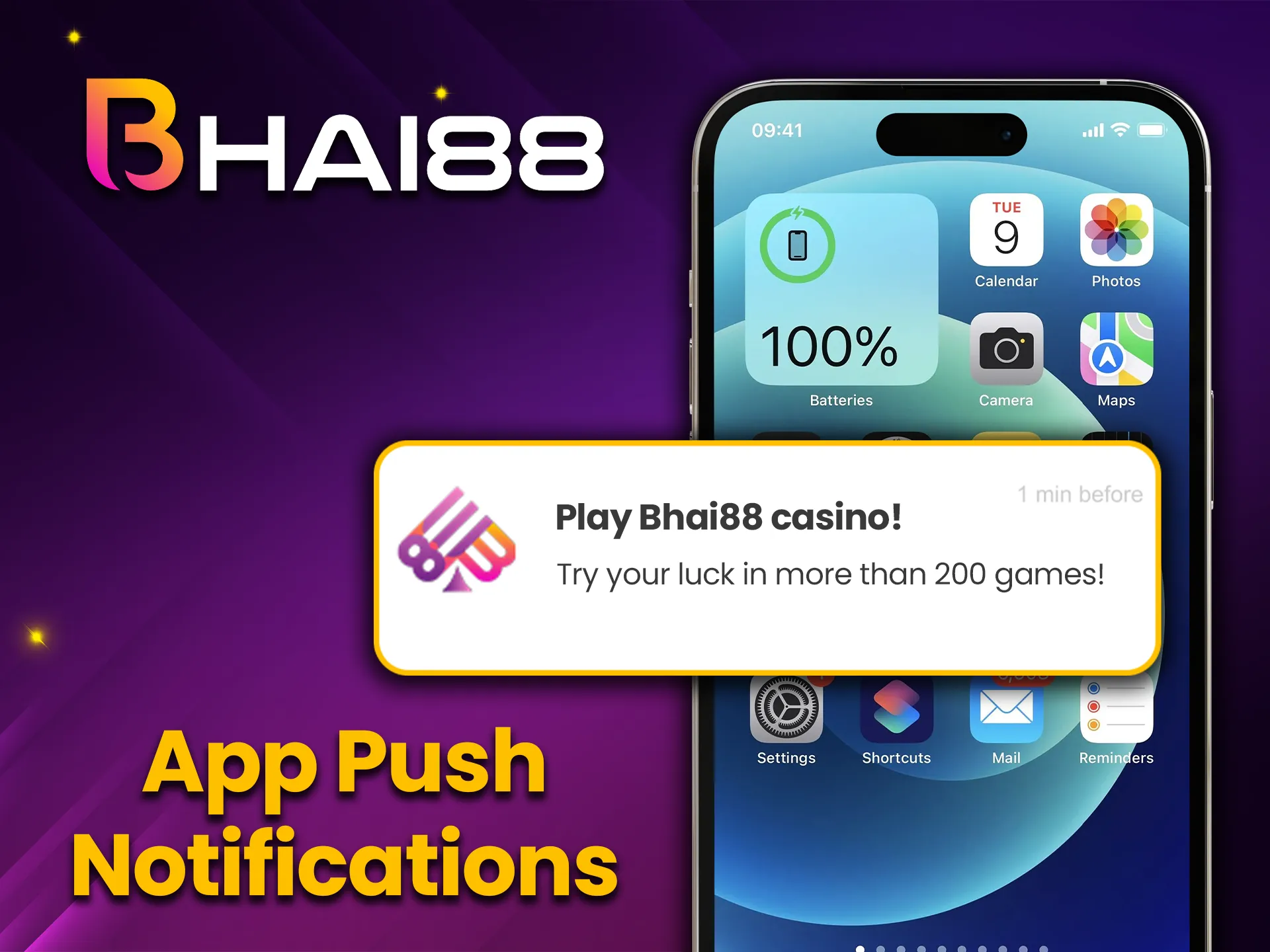 Bhai88 Push notifications keep you up to date with the latest events.