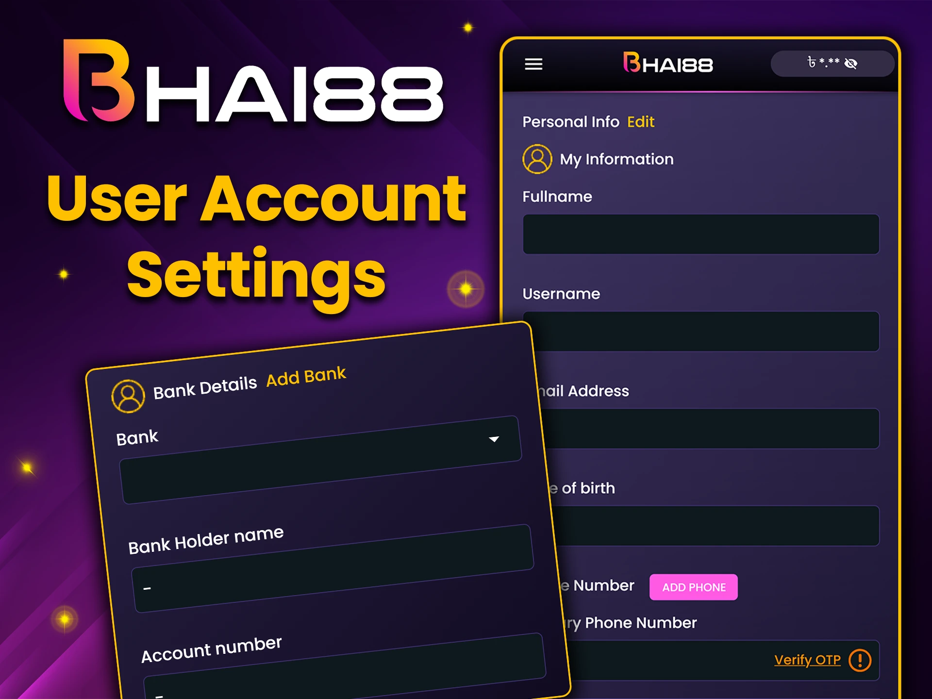 Customize your Bhai88 account for a secure gaming experience.