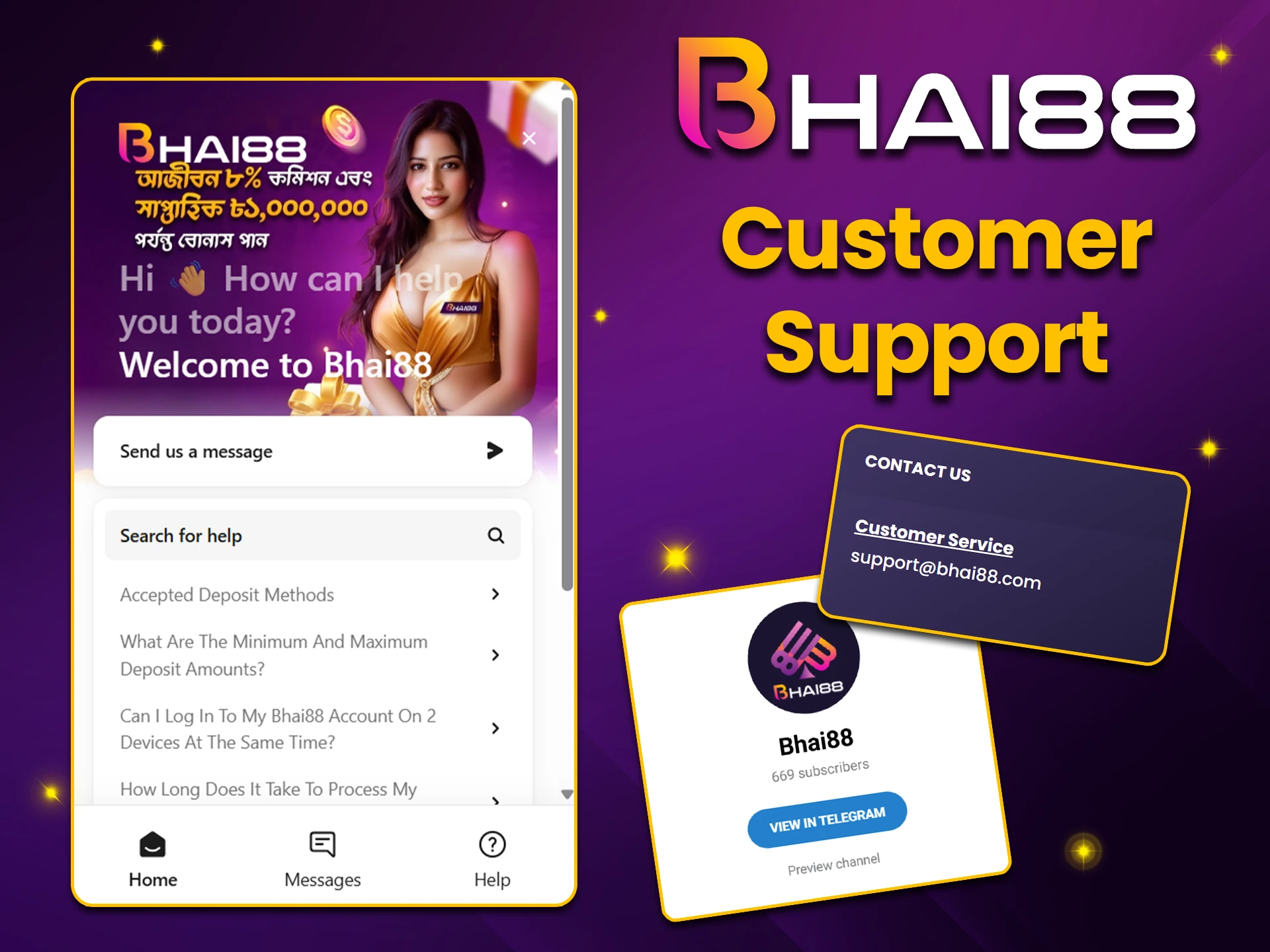 How to contact Bhai88 customer support.