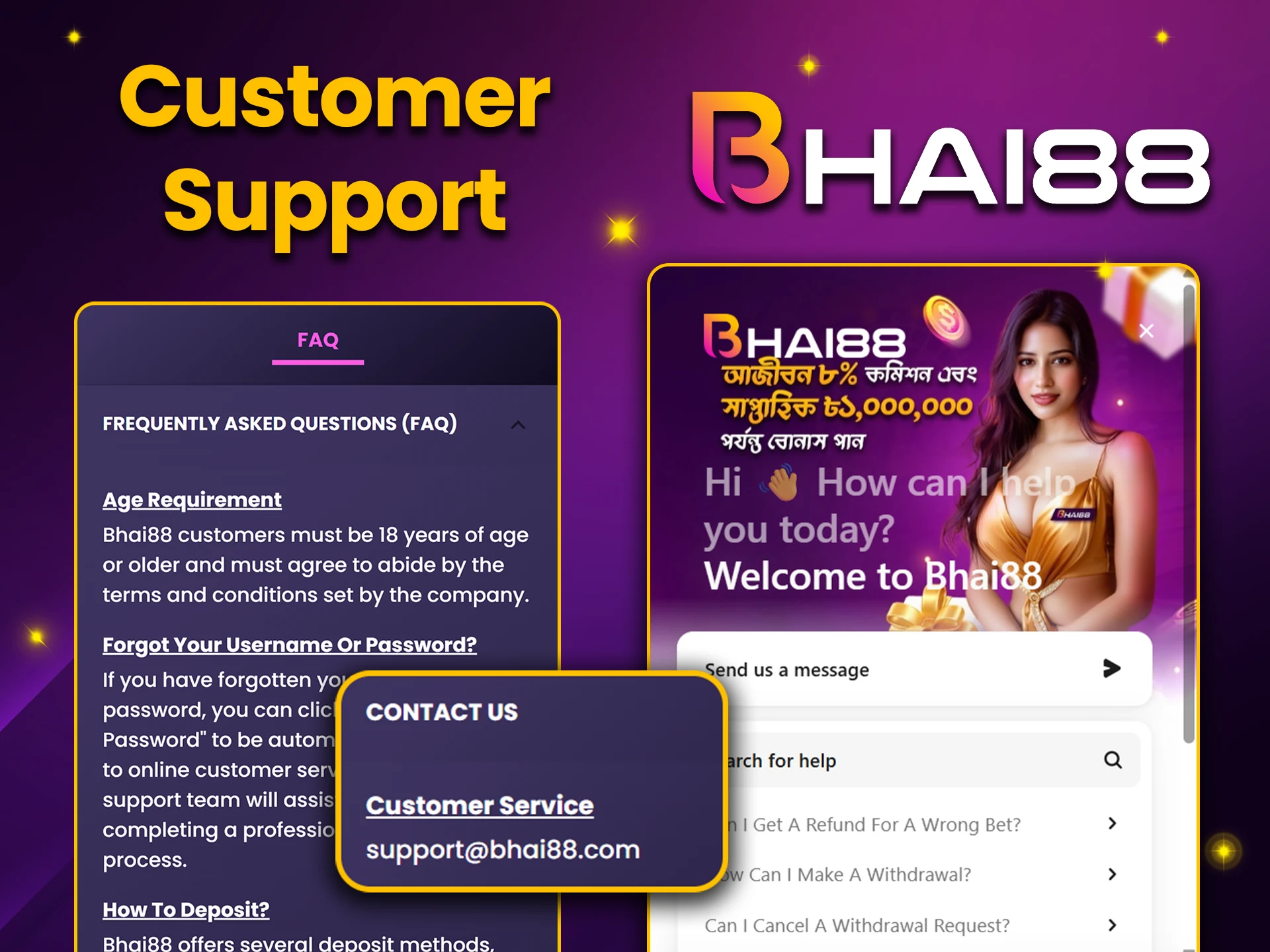 Bhai88's 24/7 support service is always ready to help.